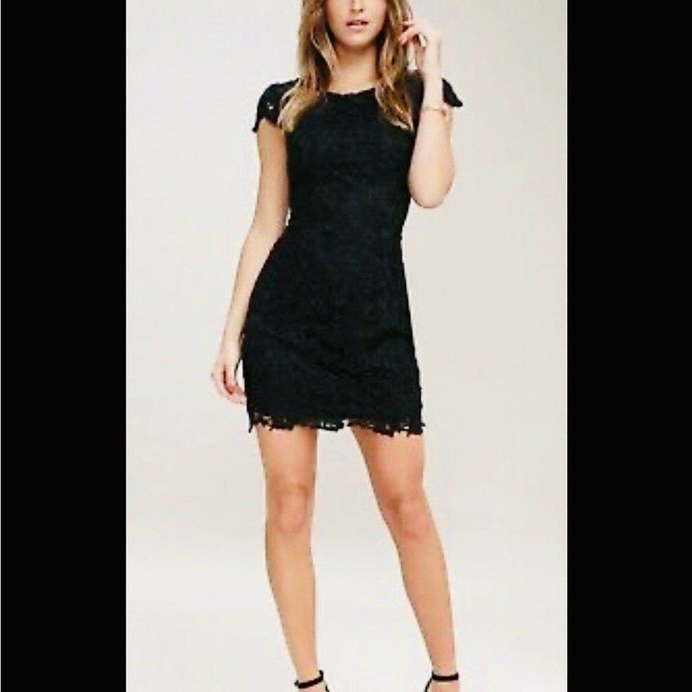 Lulu's Romance Language Black Mini Dress